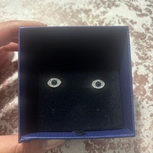 Swarovski evil eye studs